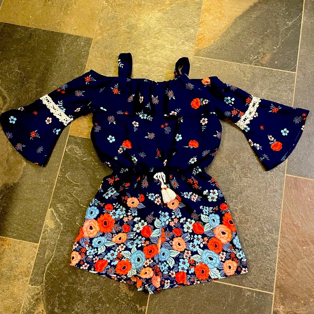 blue navy floral